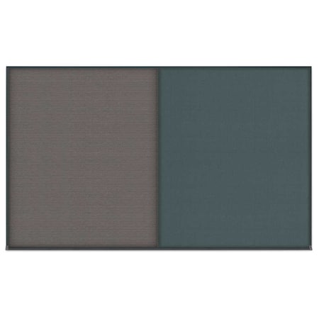 United Visual Products Double Door Radius Corkboard, 48"x36", Hea, UV7013RC-SATIN-CINNABA UV7013RC-SATIN-CINNABA